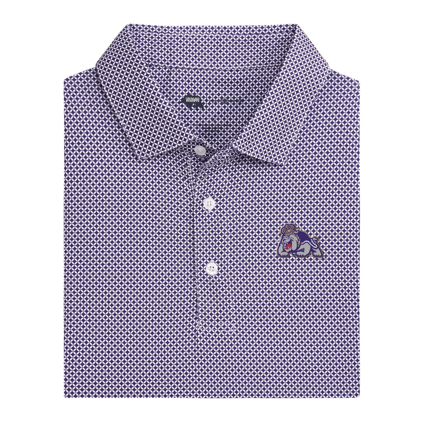 James Madison Secondary Scope Printed Performance Polo - Purple