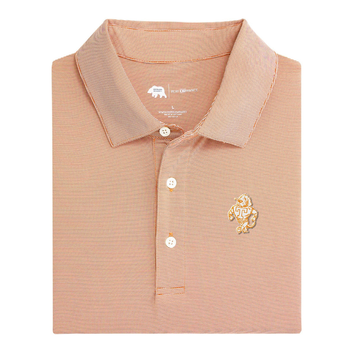 Tennessee Vintage Smokey Audible Hairline Stripe Performance Polo - Orange