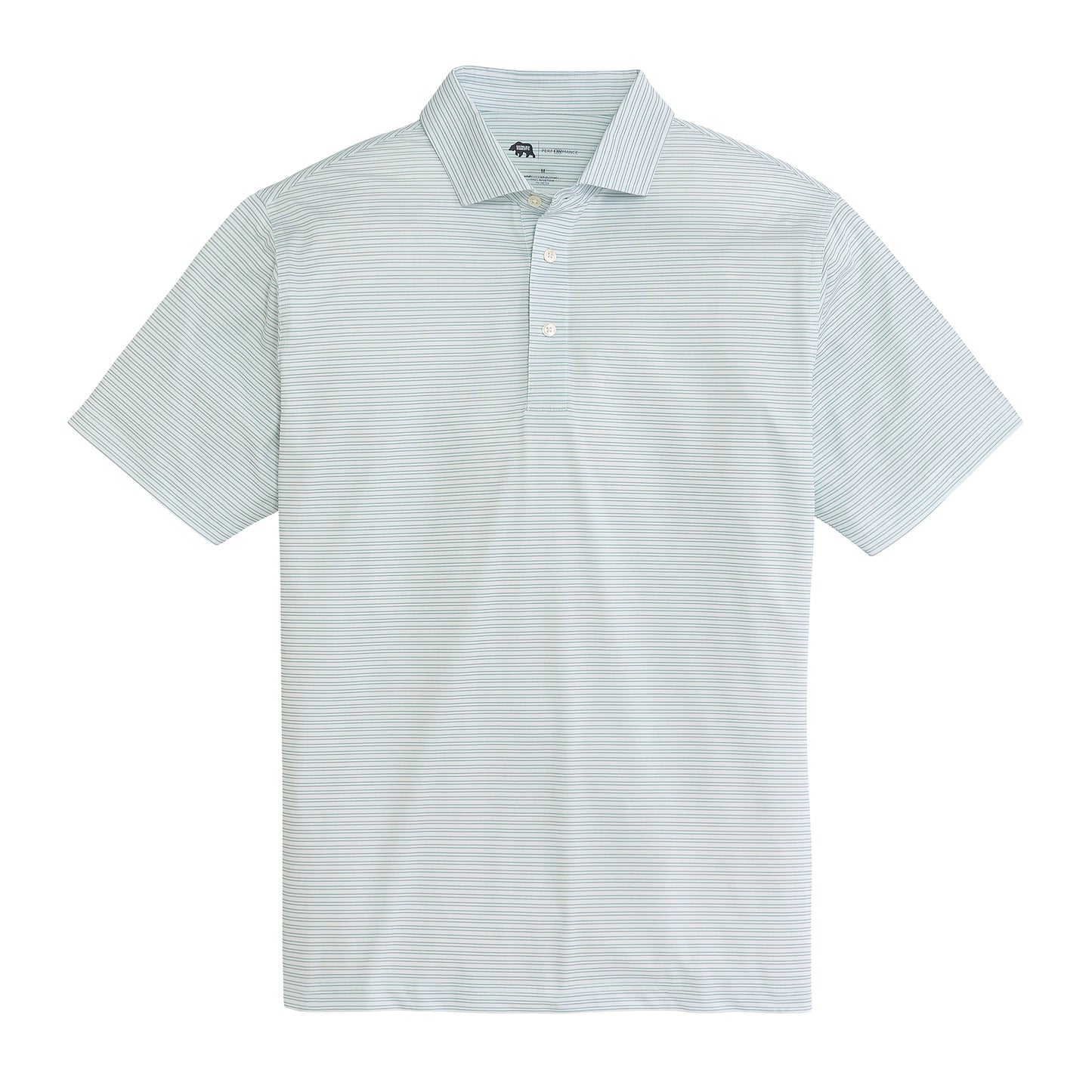 Pairing Stripe Performance Pique Polo - Aquifer