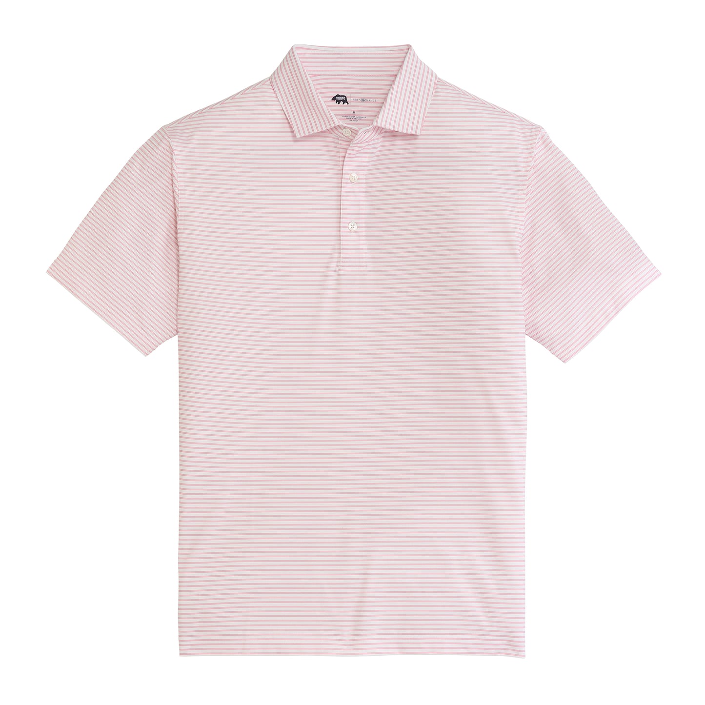 Wake Stripe Performance Polo - Sea Pink
