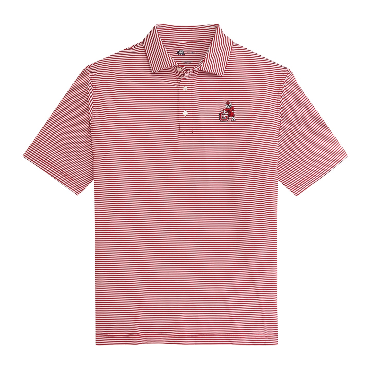 UGA G Dog Echo Stripe Performance Polo - Red