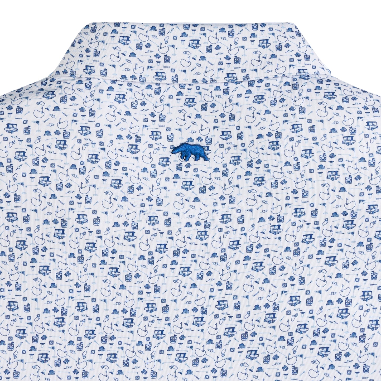 19th Hole Printed Performance Polo - Ensign Blue