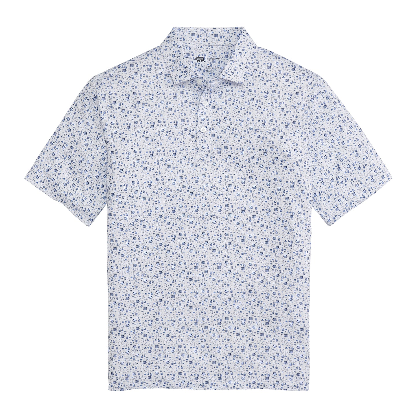 19th Hole Printed Performance Polo - Ensign Blue