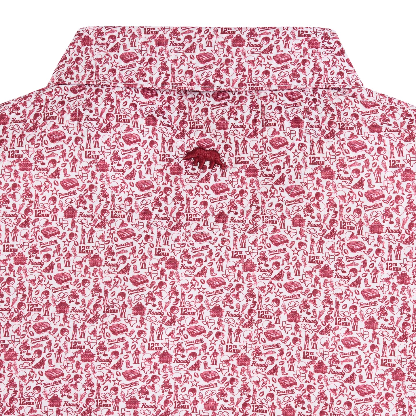 Texas A&M Icons Printed Performance Polo - White