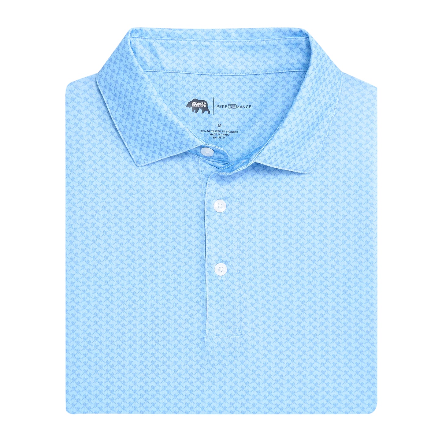Beadhead Printed Performance Polo - Endless Sky