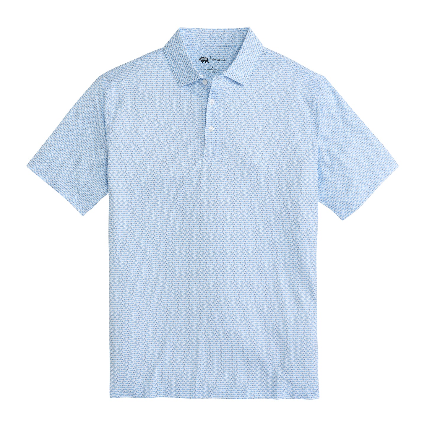 Goldie Printed Performance Polo - Azurine