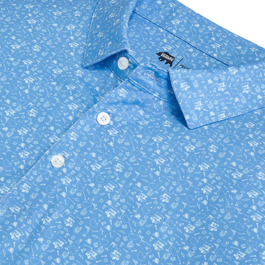 19th Hole Printed Performance Polo - Provence