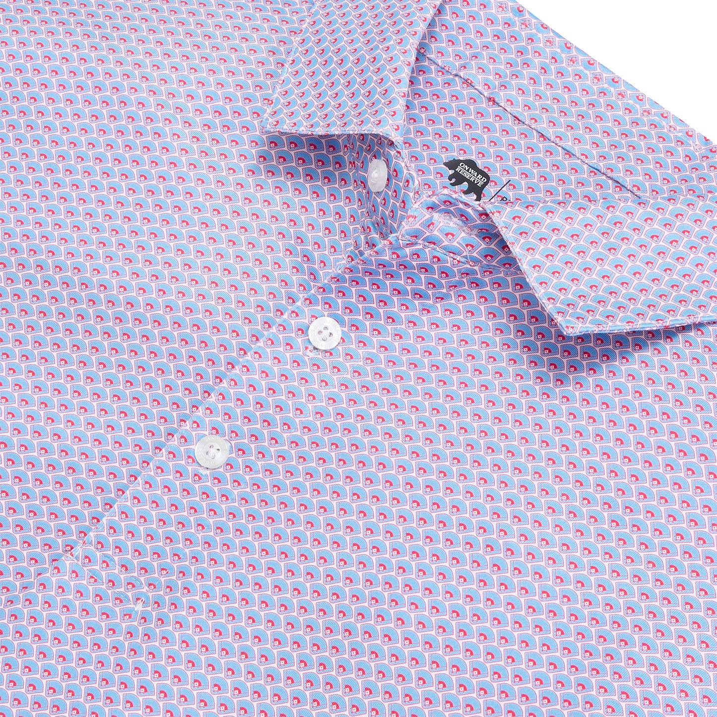 Home Team Printed Performance Polo - Sky