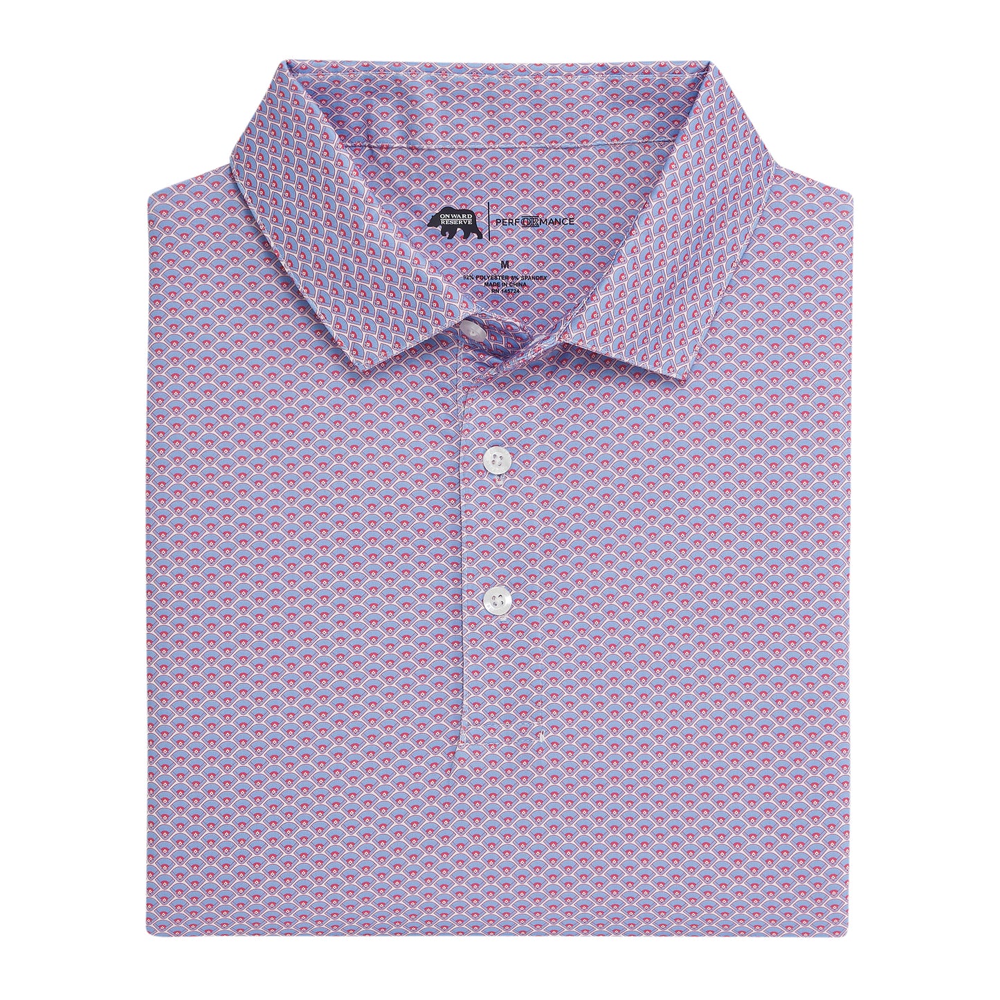 Home Team Printed Performance Polo - Sky