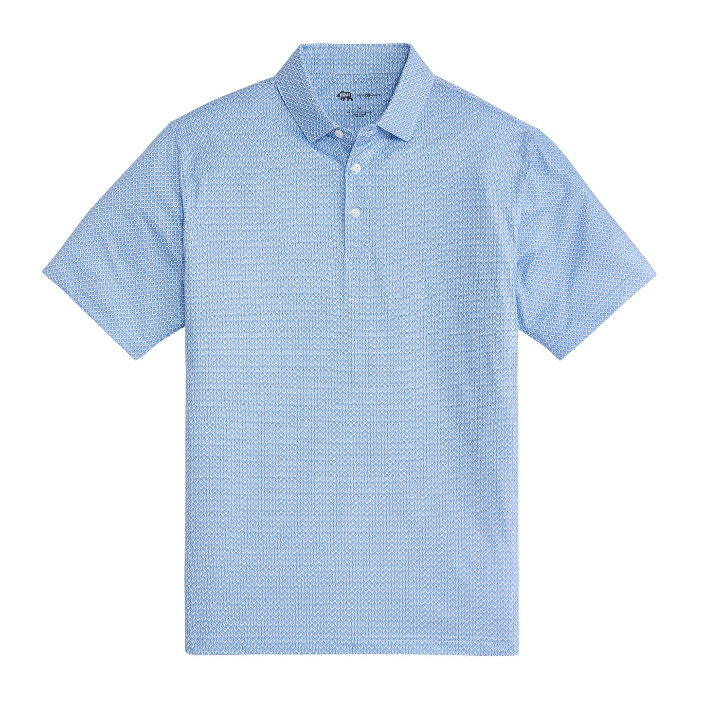 Night Owl Printed Performance Polo - Delft