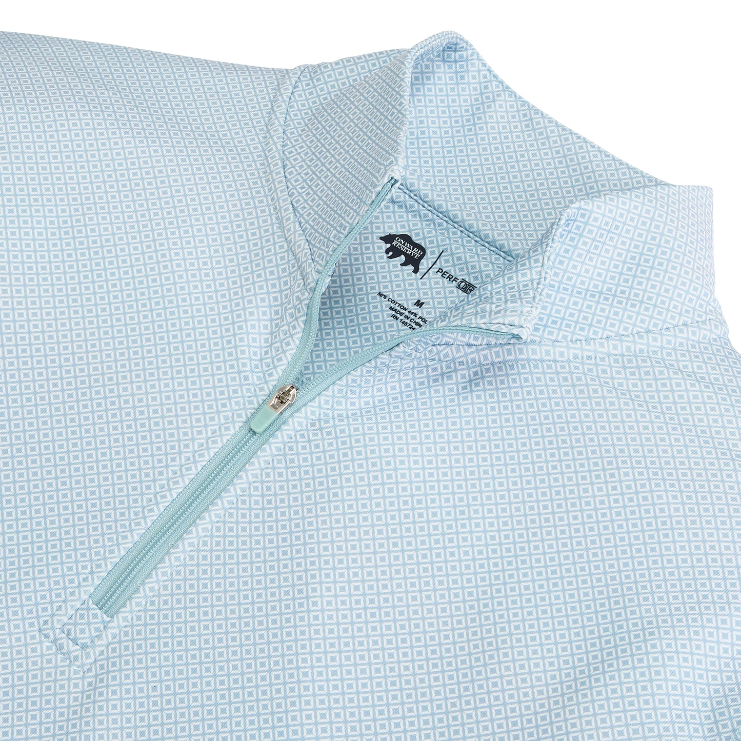 Cay Printed Performance 1/4 Zip - Cloud