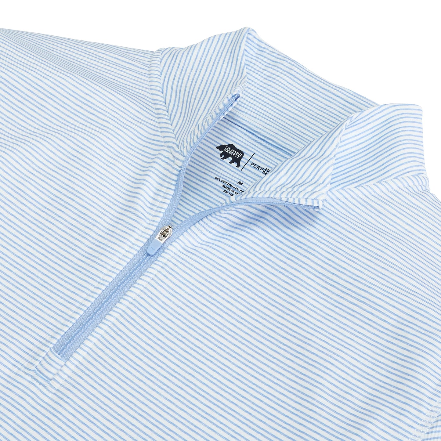 Lake Stripe Printed Performance 1/4 Zip - Clearwater