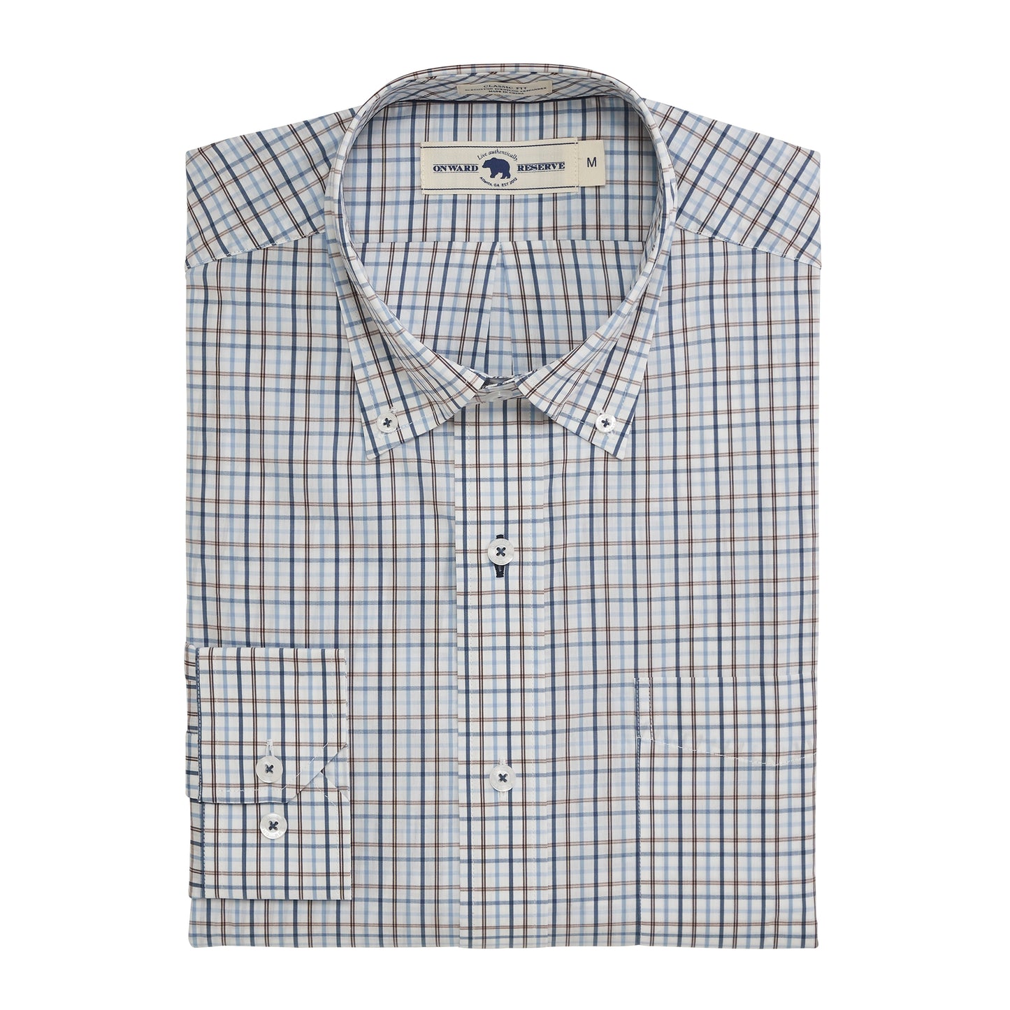 Noble Classic Fit Quad Shirt - Chocolate