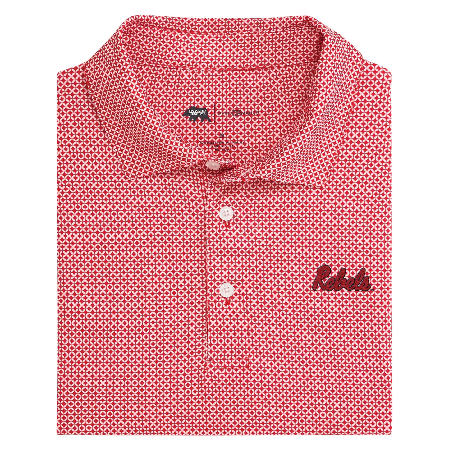 Ole Miss Rebels Scope Printed Polo - Red