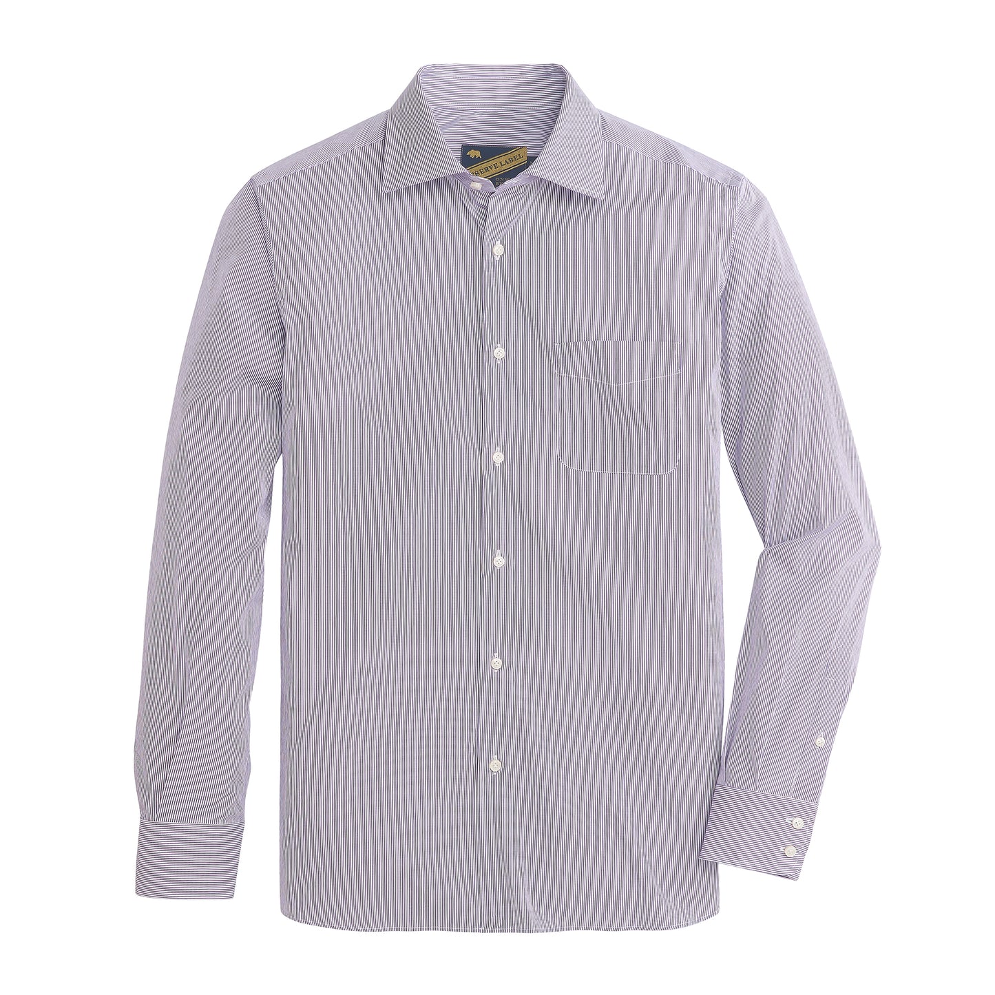 Daybreak Ticking Stripe Reserve Spread Collar - Daybreak