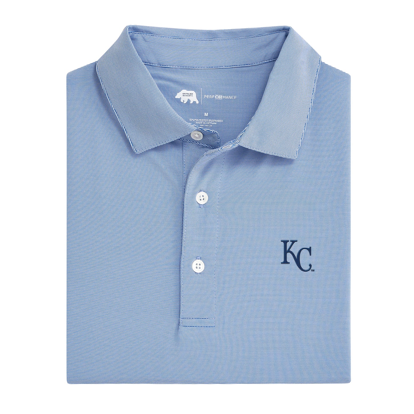 Kansas City Royals Hairline Stripe Performance Polo