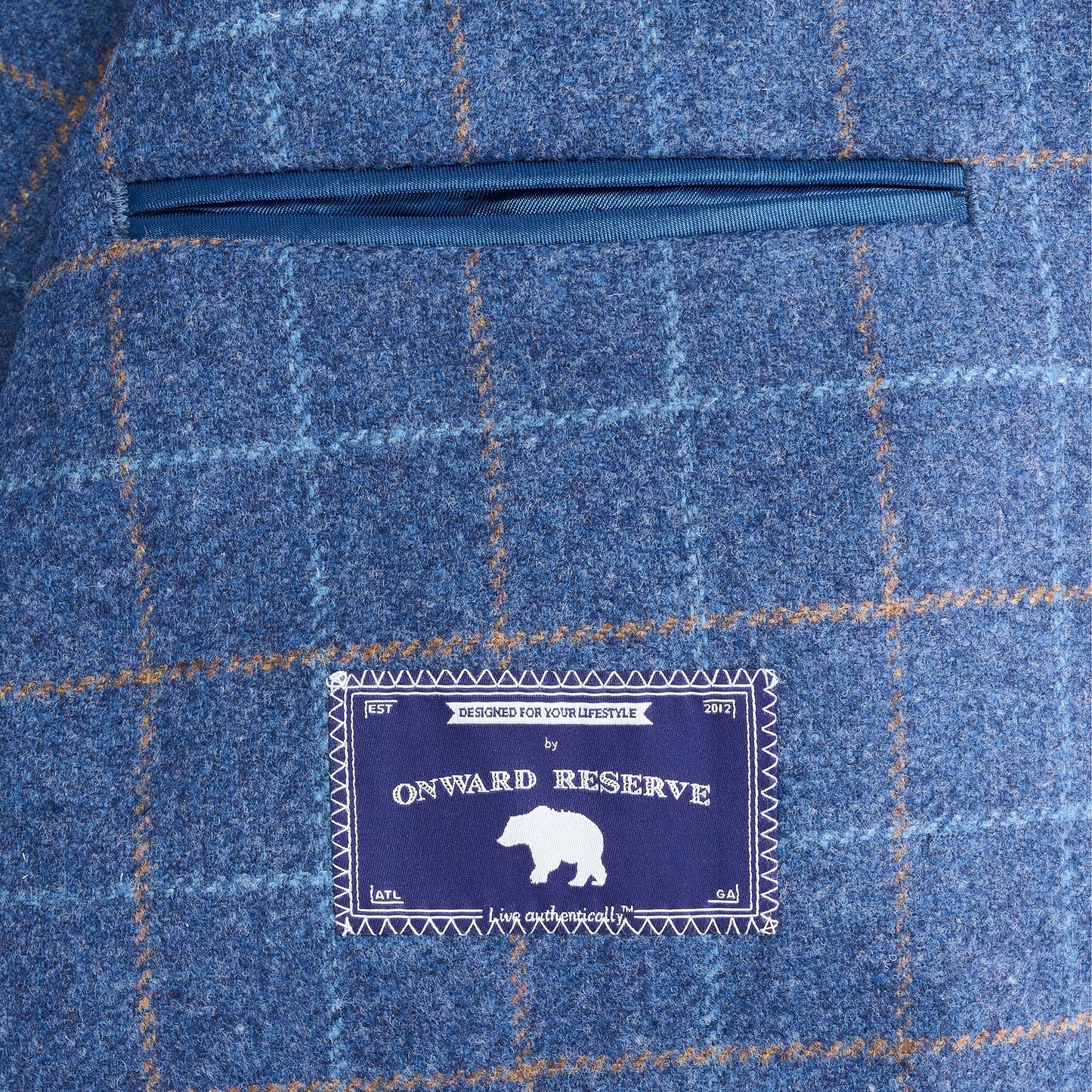 Country Blue Windowpane Sport Coat