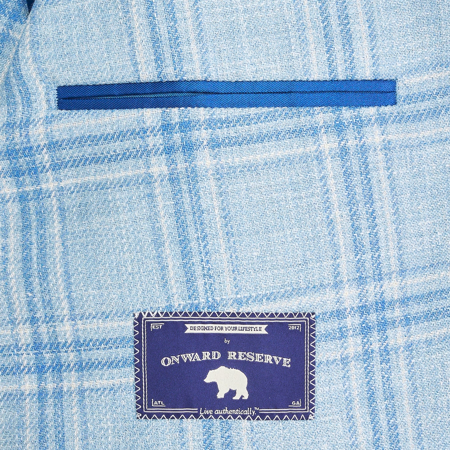 Drago Delicate Blue Plaid Sport Coat