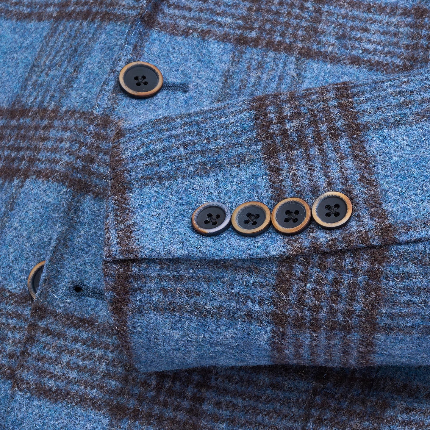 Baby Alpaca Blue Fog Plaid Sport Coat