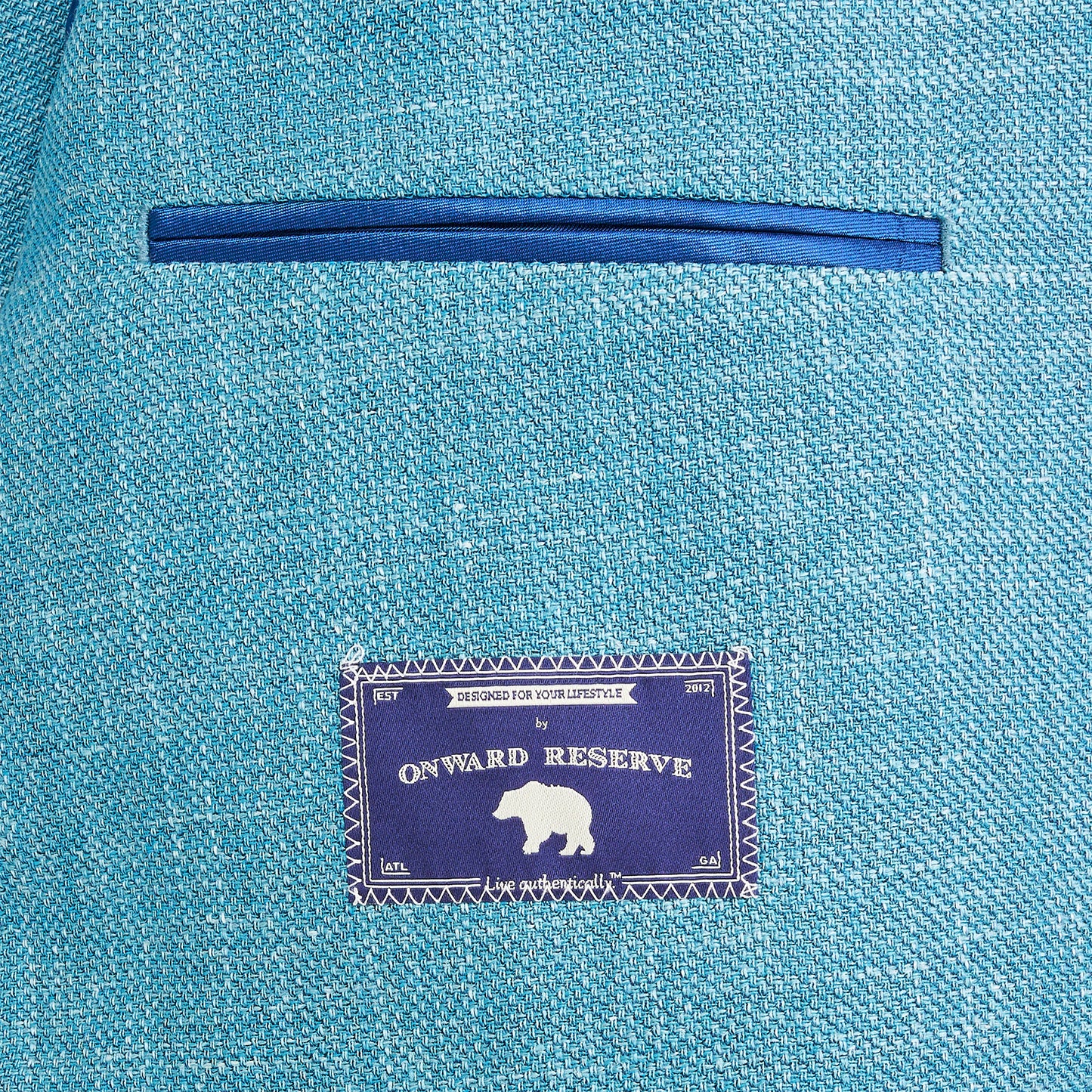 Drago Cabana Blue Solid Sport Coat