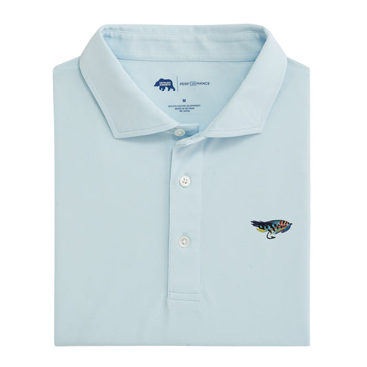 Stay Fly Solid Performance Pique Polo - Delicate Blue