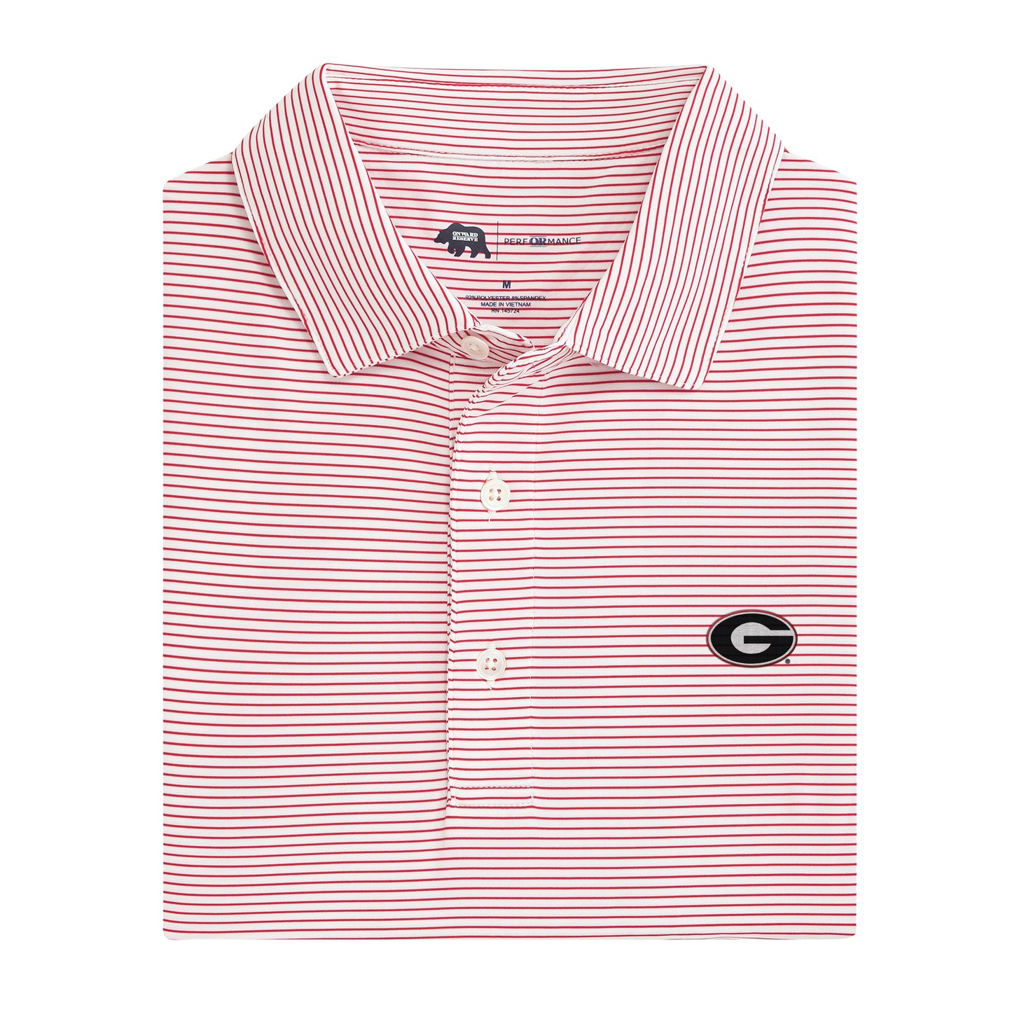 Birdie Stripe Super G Polo - White/Red