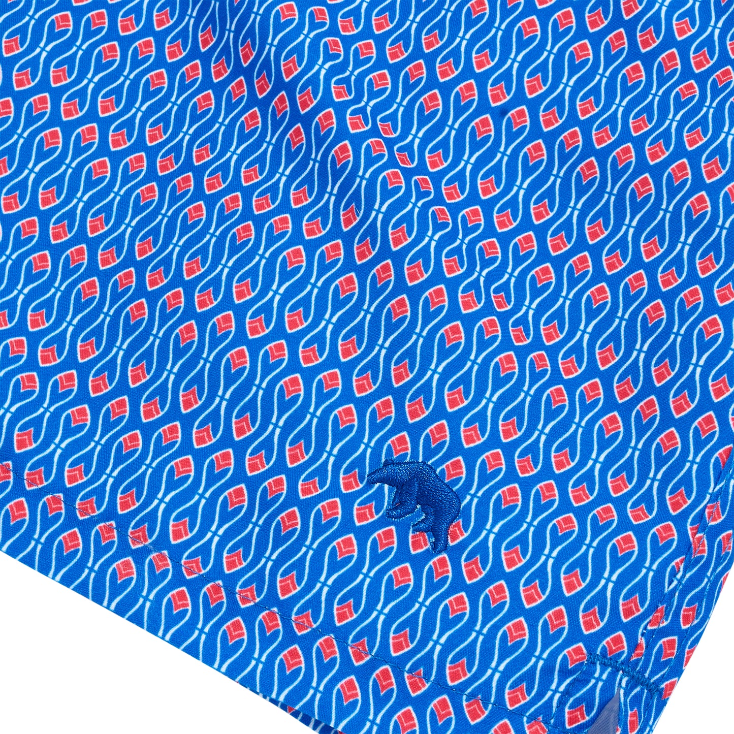 Atlanta Braves Feather Swim Trunk - Sport Blue