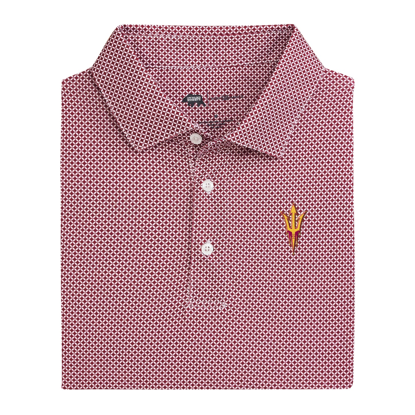 Arizona State Pitchfork Scope Printed Performance Polo - Maroon
