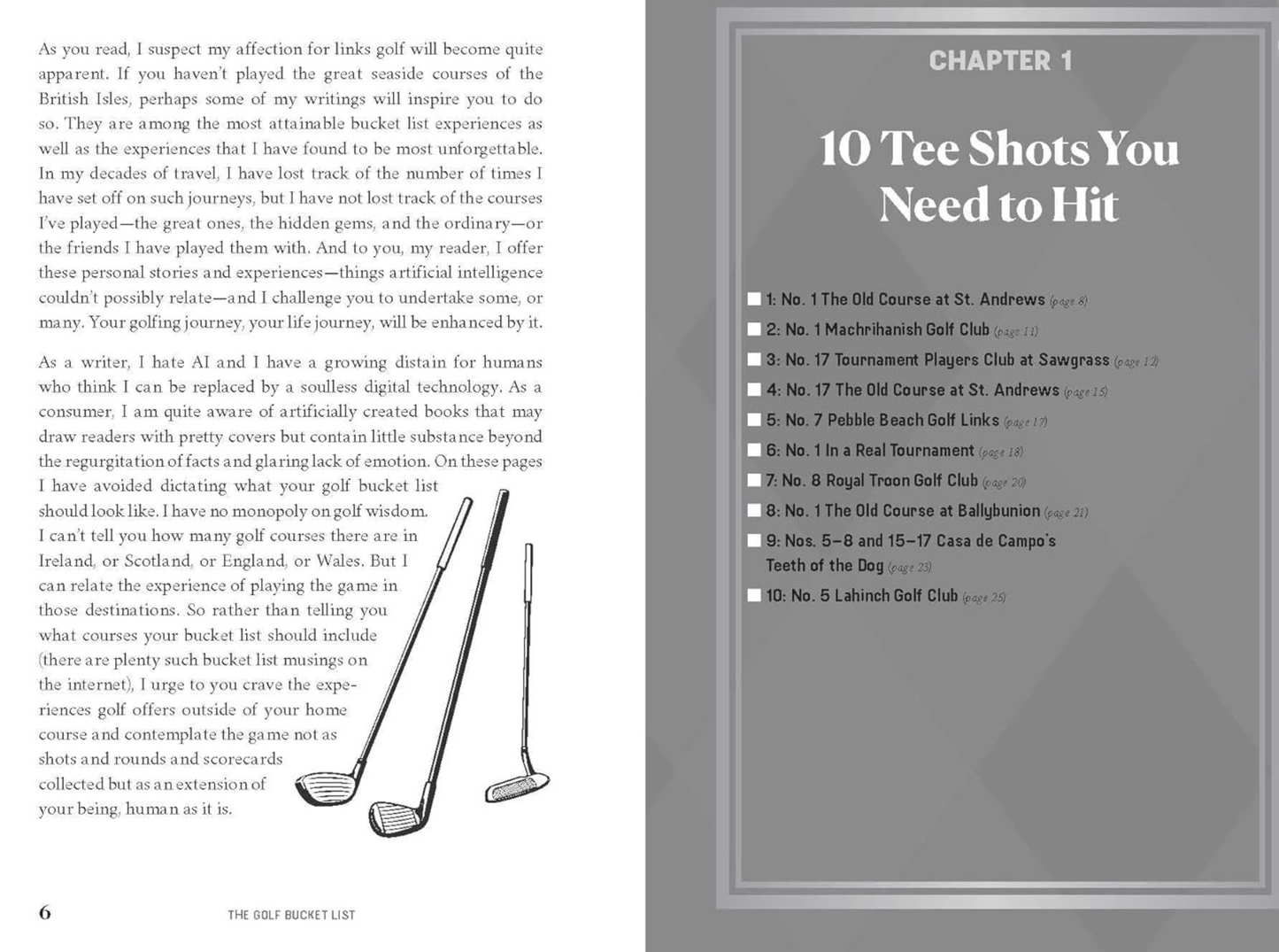 Golf Bucket List by Jeffrey Thoreson