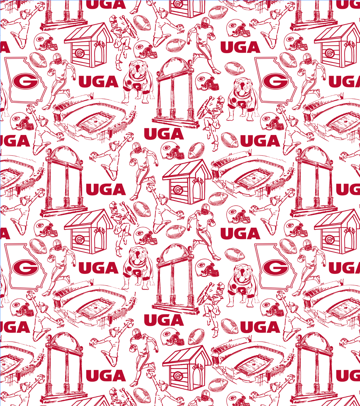Georgia Icons Printed Performance Polo - White