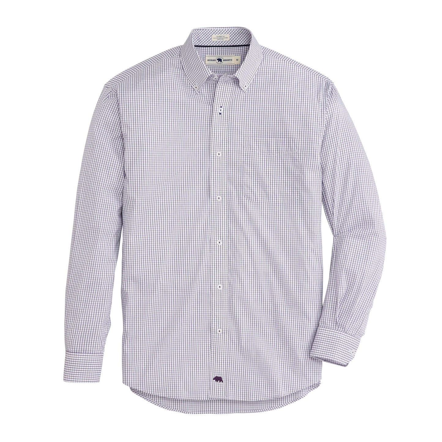 Tattersall Classic Fit Quad Woven - Loganberry