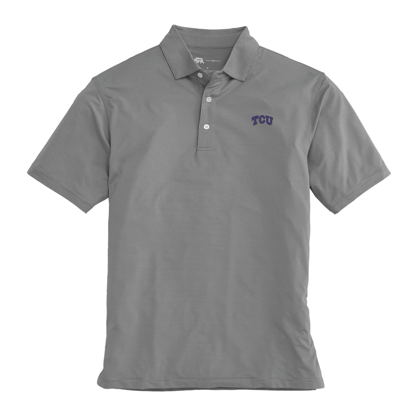 Hairline Stripe TCU Performance Polo
