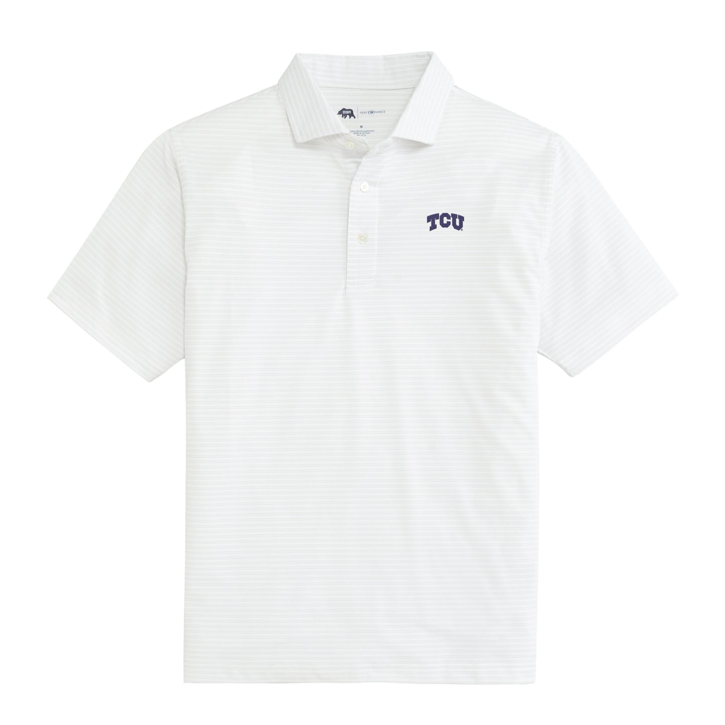 Pairing Stripe TCU Performance Pique Polo