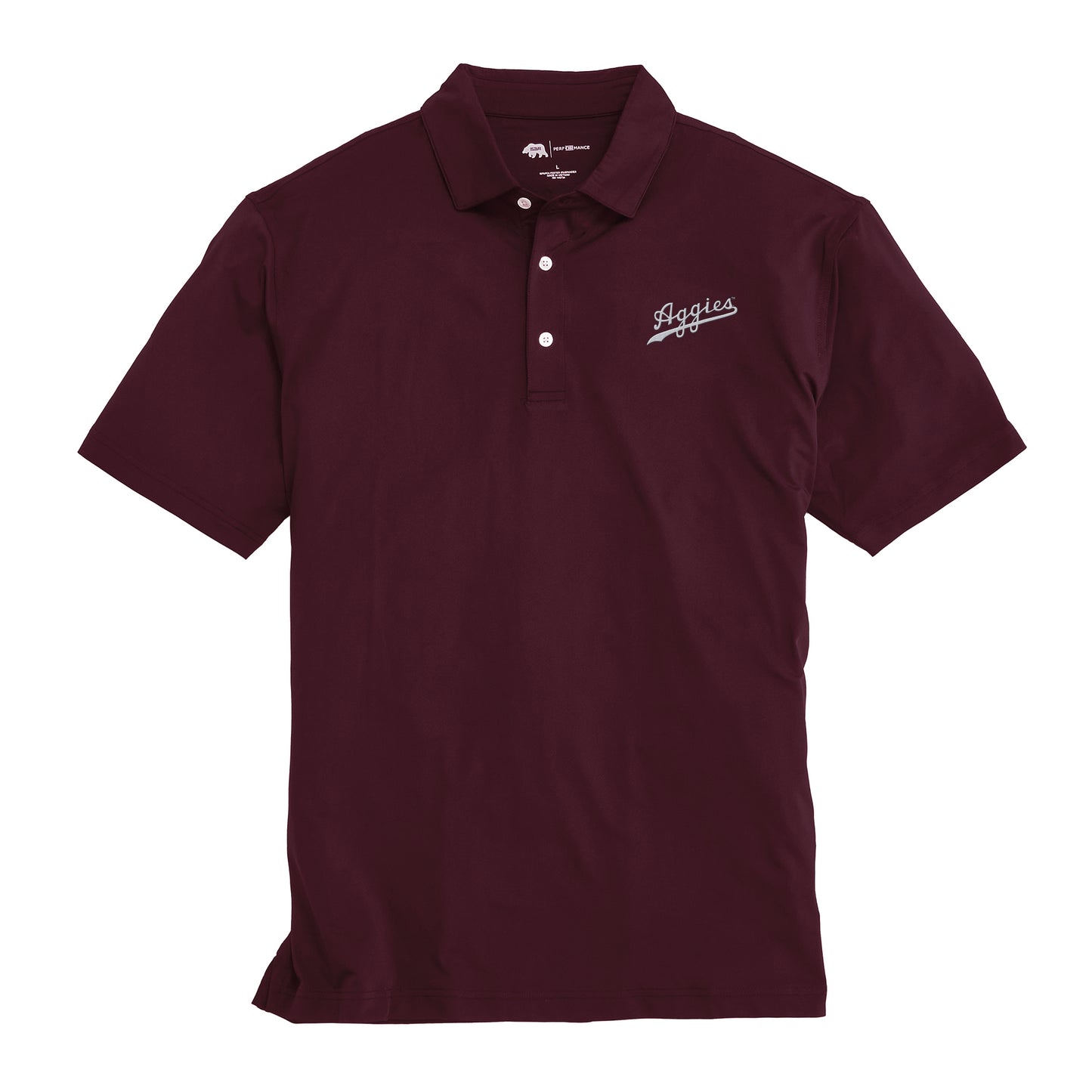 Aggies Script Solid Performance Polo