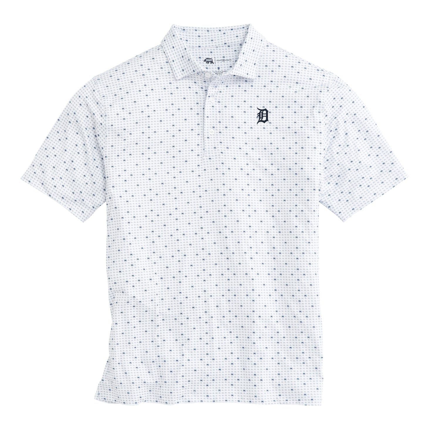 Detroit Tigers Tour Logo Printed Performance Polo