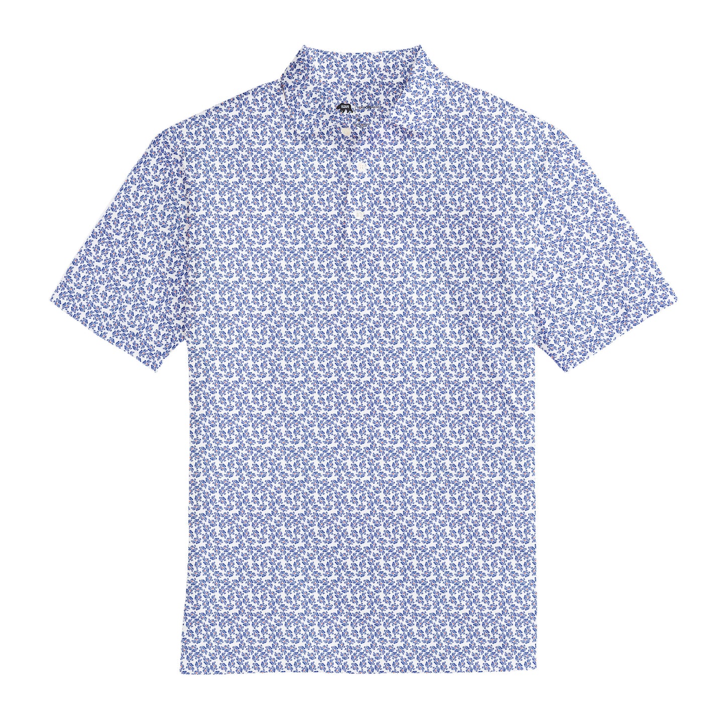 Tossed Gator Printed Performance Polo - White