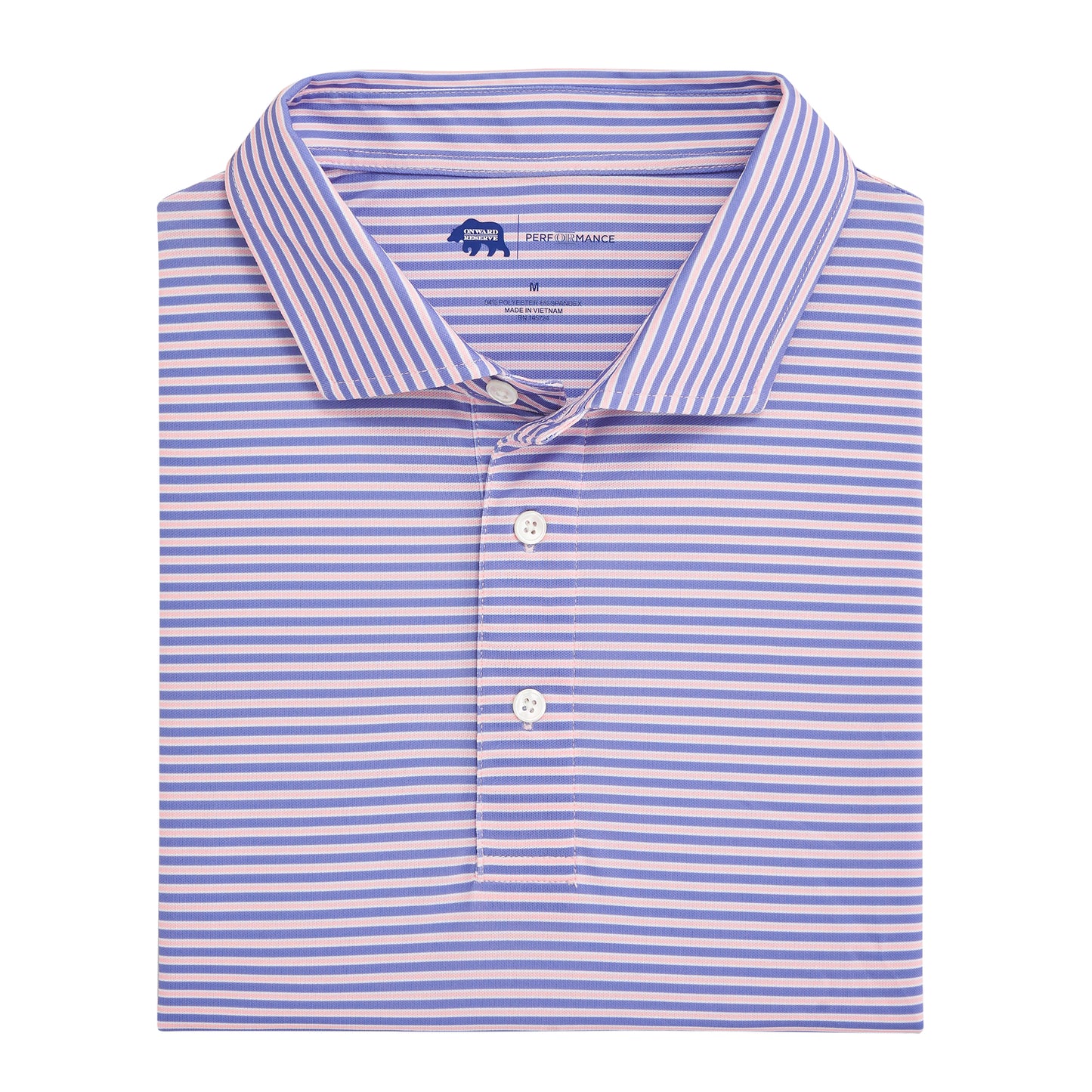 Trophy Stripe Performance Pique Polo - Daybreak