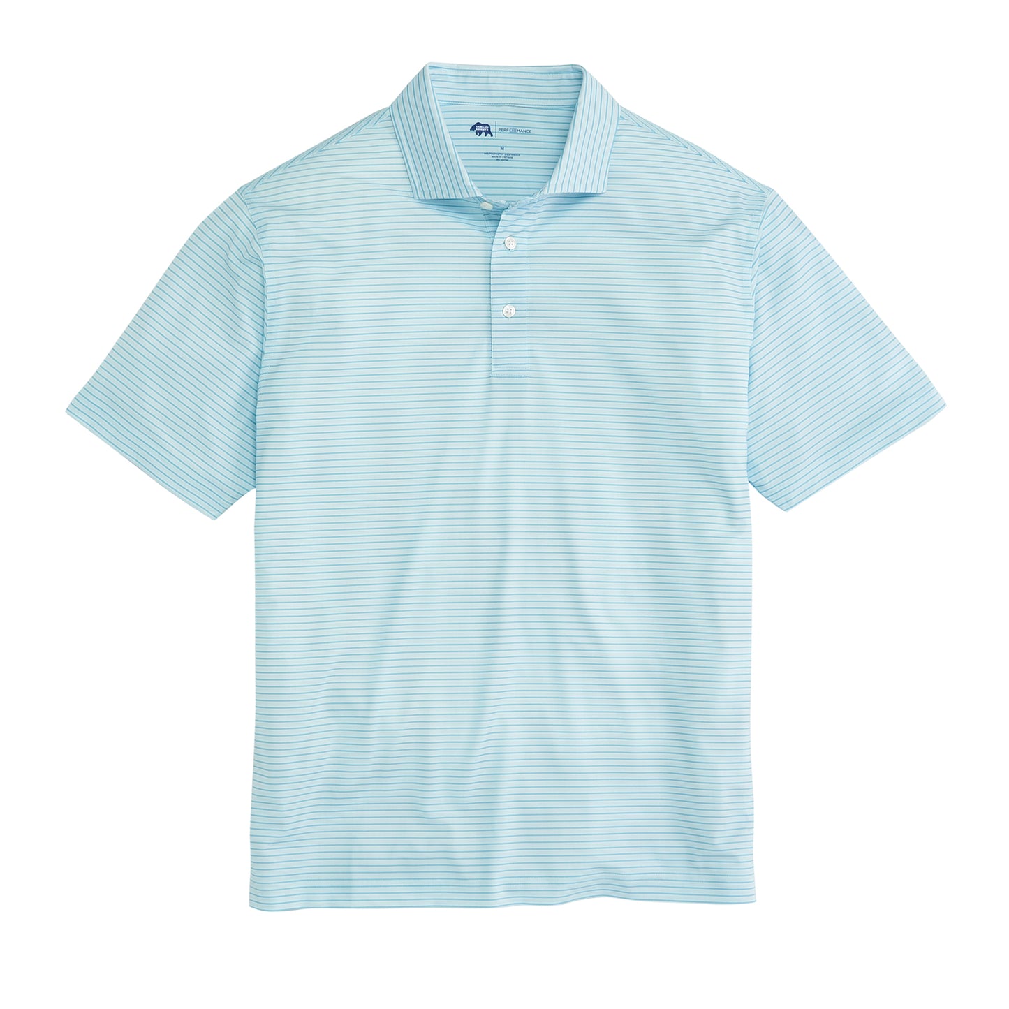 Trophy Stripe Performance Pique - Delicate Blue