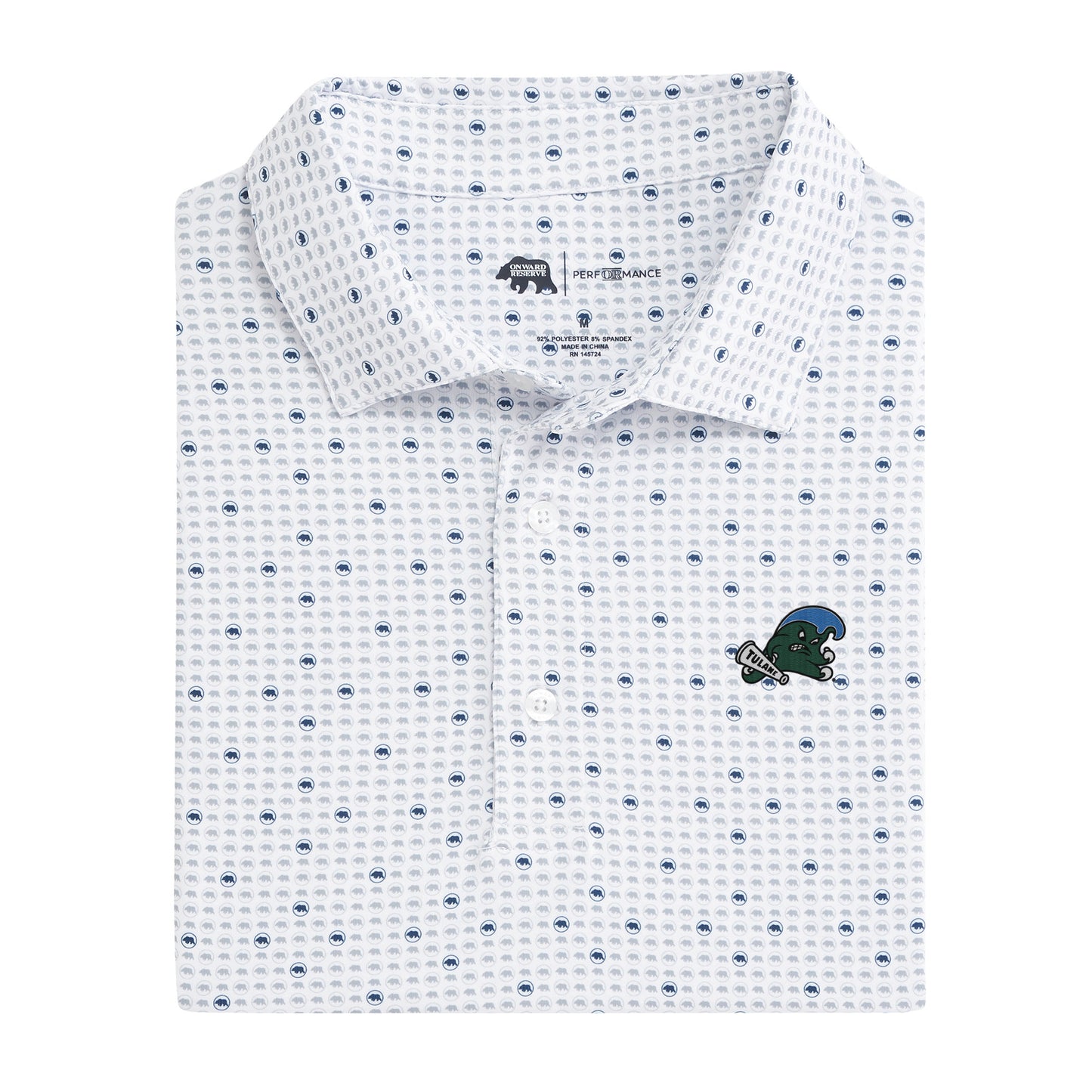 Tulane Tour Logo Printed Performance Polo