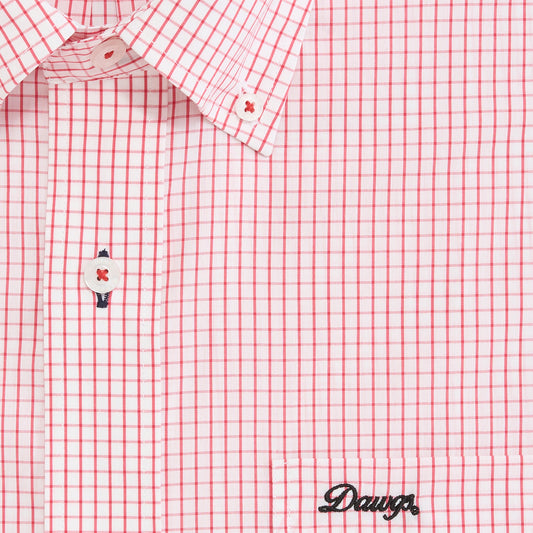 UGA Dawgs Vintage Script Tattersall Classic Fit Quad Woven - Red