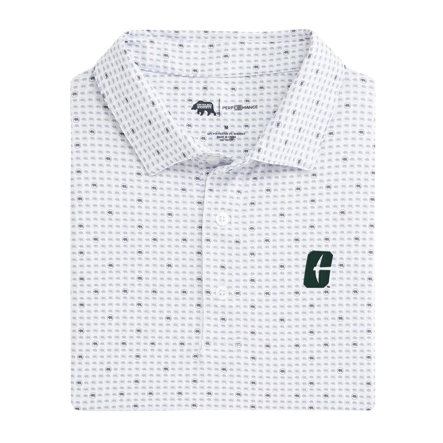 UNC Charlotte Tour Logo Printed Performance Polo