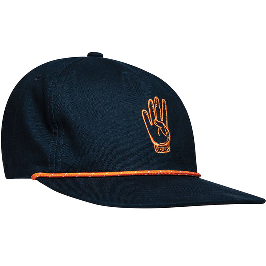 True Navy/Orange Fours Up Rope Hat