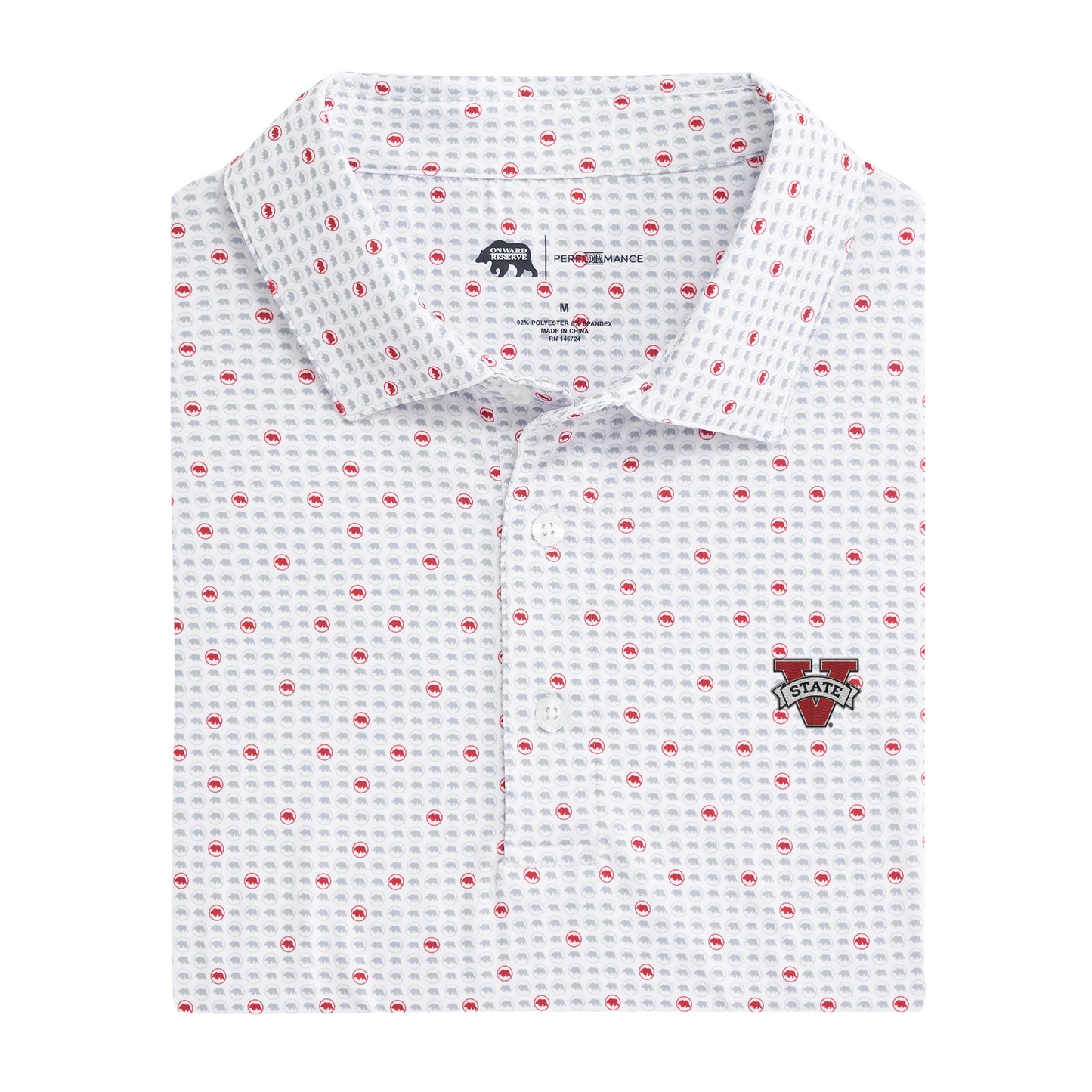 Valdosta State Tour Logo Printed Performance Polo