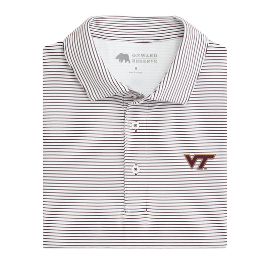 Virginia Tech Birdie Stripe Performance Polo