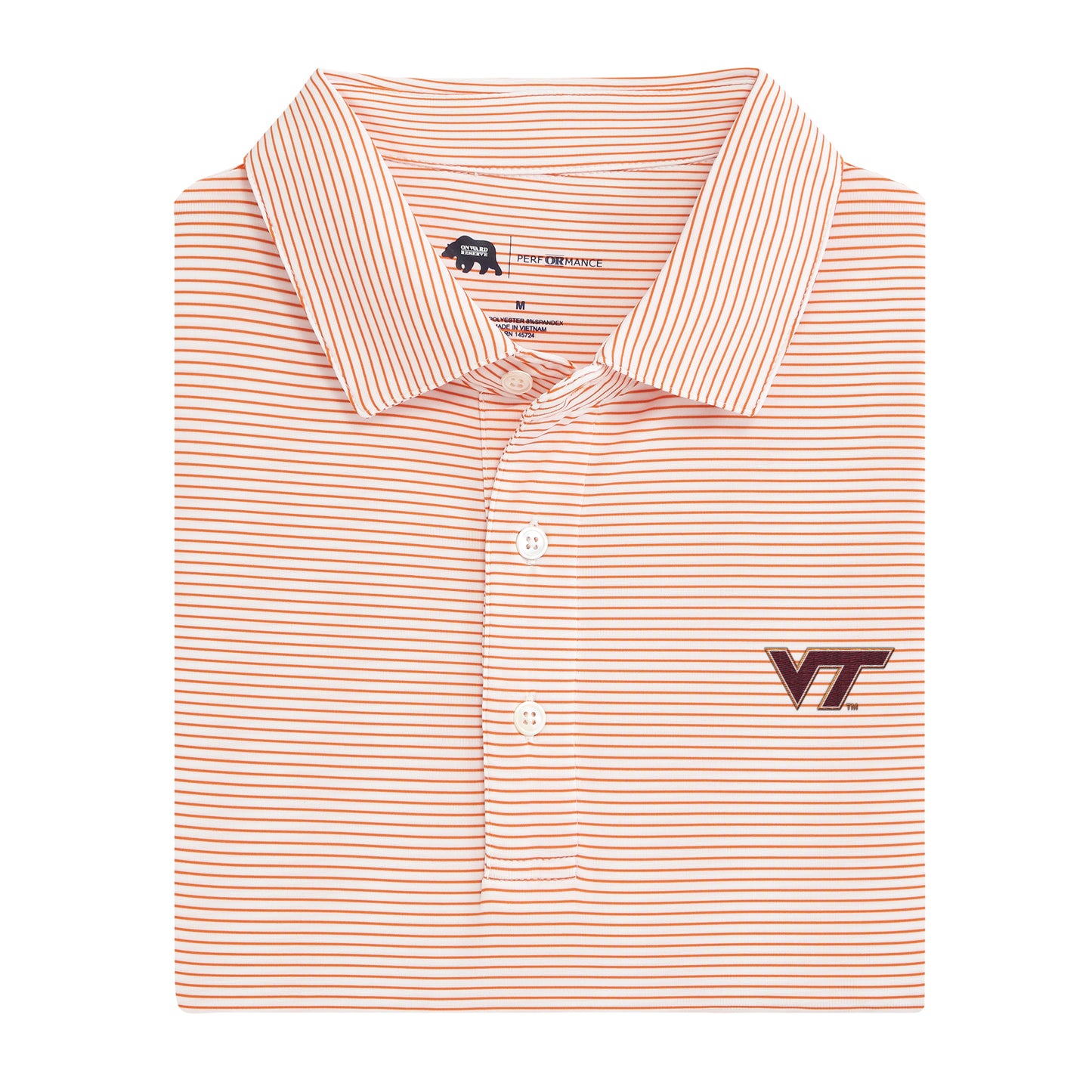 Virginia Tech Birdie Stripe Performance Polo