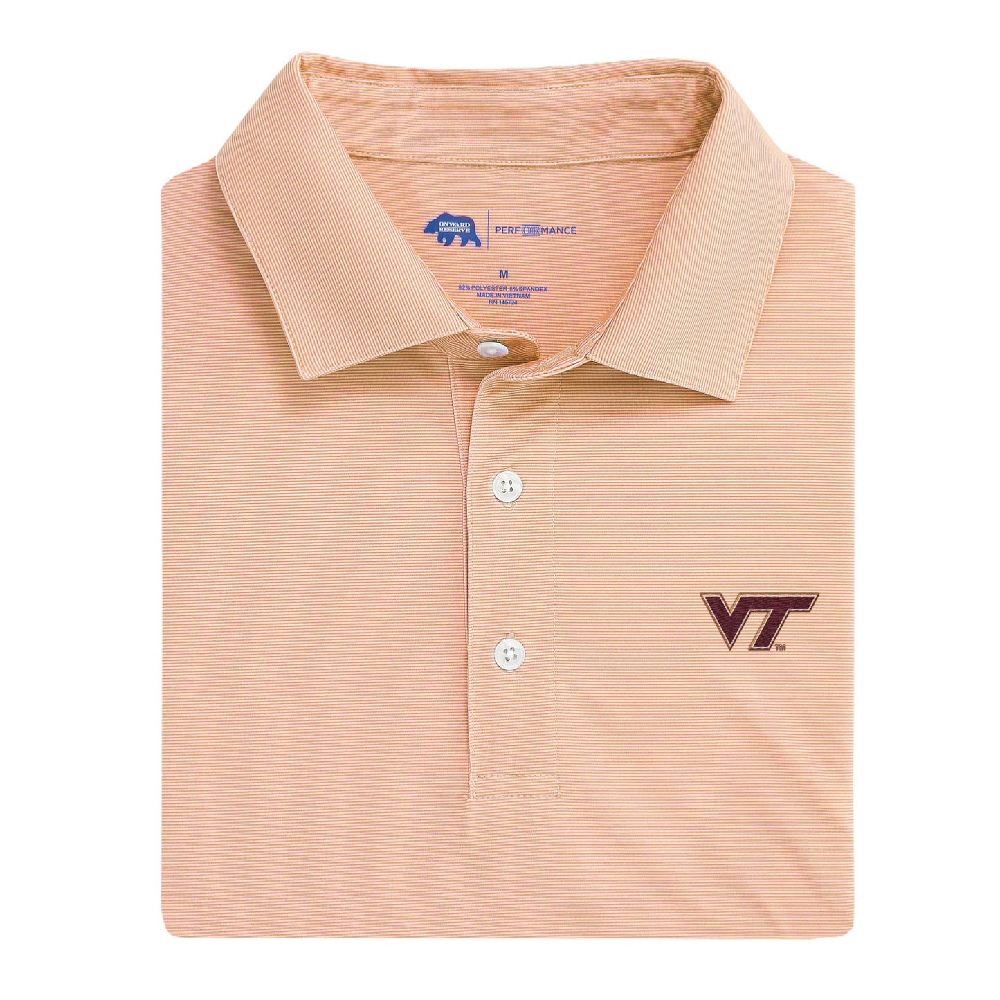 Virginia Tech Hairline Stripe Performance Polo