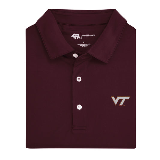 Virginia Tech Solid Performance Polo