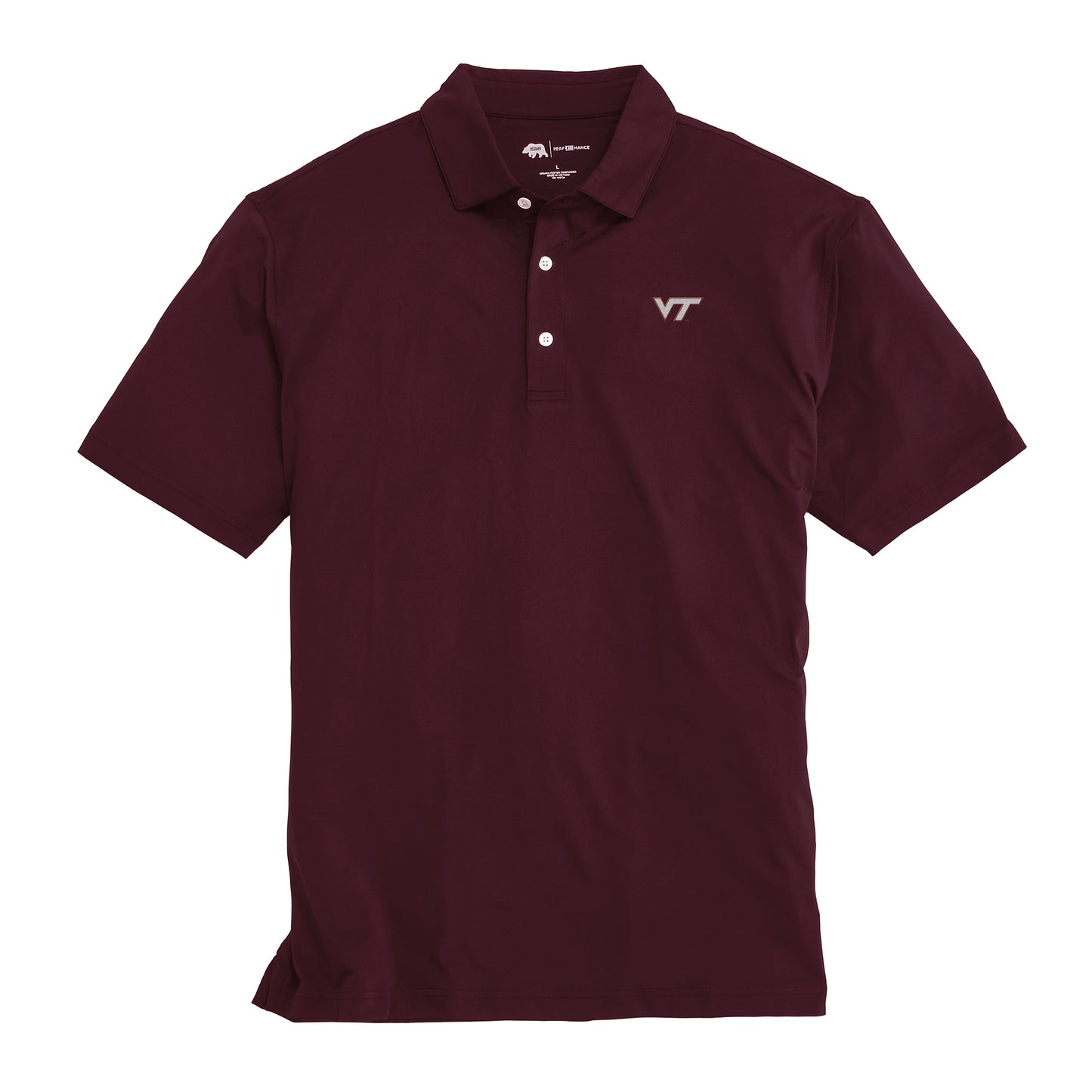 Virginia Tech Solid Performance Polo