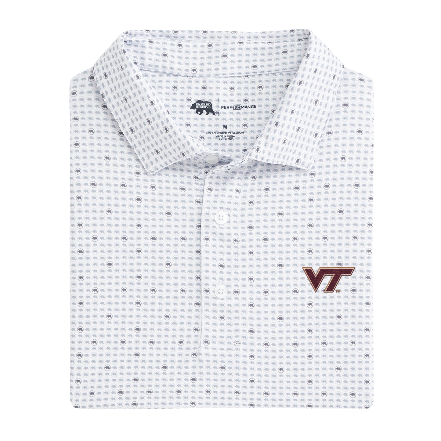 Virginia Tech Tour Logo Printed Performance Polo