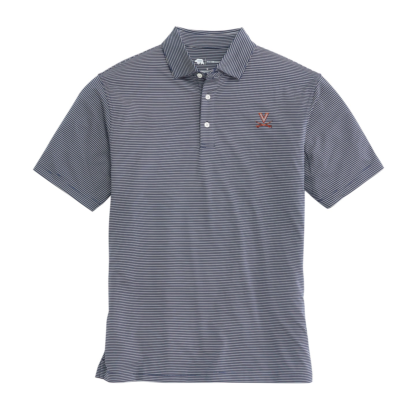 Virginia Birdie Stripe Performance Polo